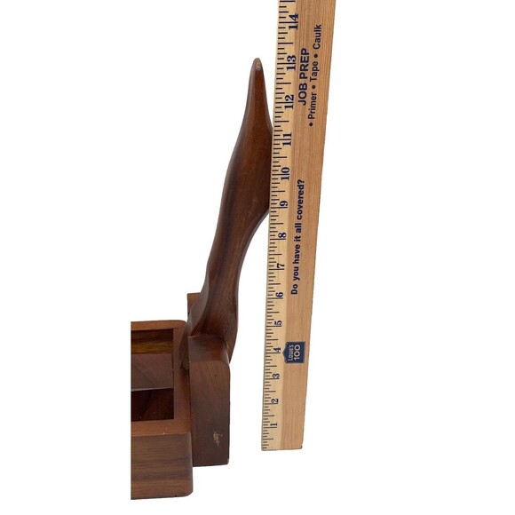 Vintage Nutcracker Duck / Goose Head Wooden Nutcracker Box / Napkin Holder - Picture 12 of 13